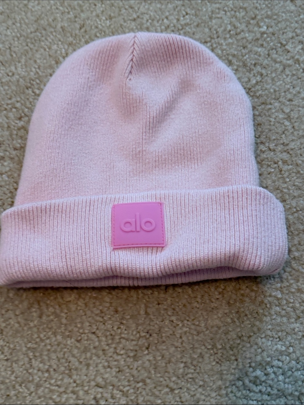 Light Pink Knit Beanie